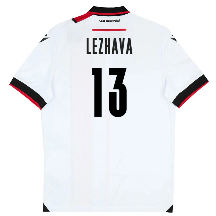 DanxenメンズジョージアGiorgi Lezhava#13白 黒 赤ホームシャツ26-28ジャージーユニフォーム