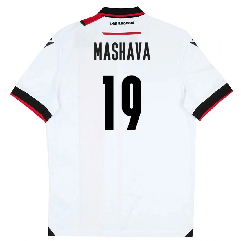 DanxenメンズジョージアAvtandil Mashava#19白 黒 赤ホームシャツ26-28ジャージーユニフォーム