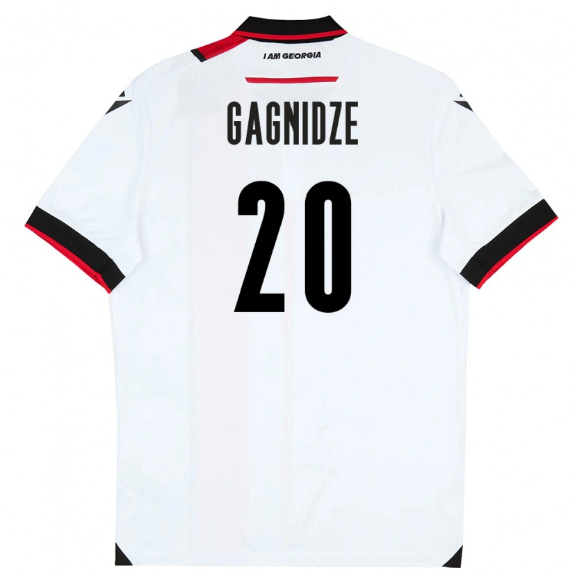 DanxenメンズジョージアNika Gagnidze#20白 黒 赤ホームシャツ26-28ジャージーユニフォーム