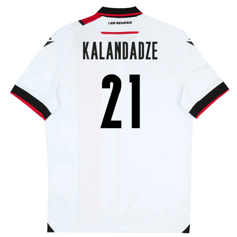 DanxenメンズジョージアMariam Kalandadze#21白 黒 赤ホームシャツ26-28ジャージーユニフォーム