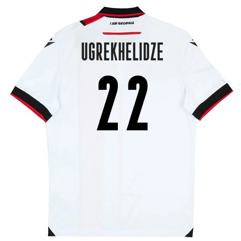 DanxenメンズジョージアNikoloz Ugrekhelidze#22白 黒 赤ホームシャツ26-28ジャージーユニフォーム