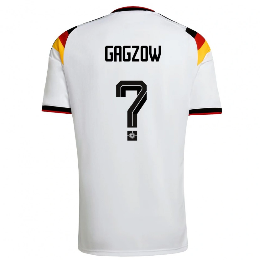 DanxenメンズドイツFritz Gagzow#0白 黒 赤ホームシャツ26-28ジャージーユニフォーム