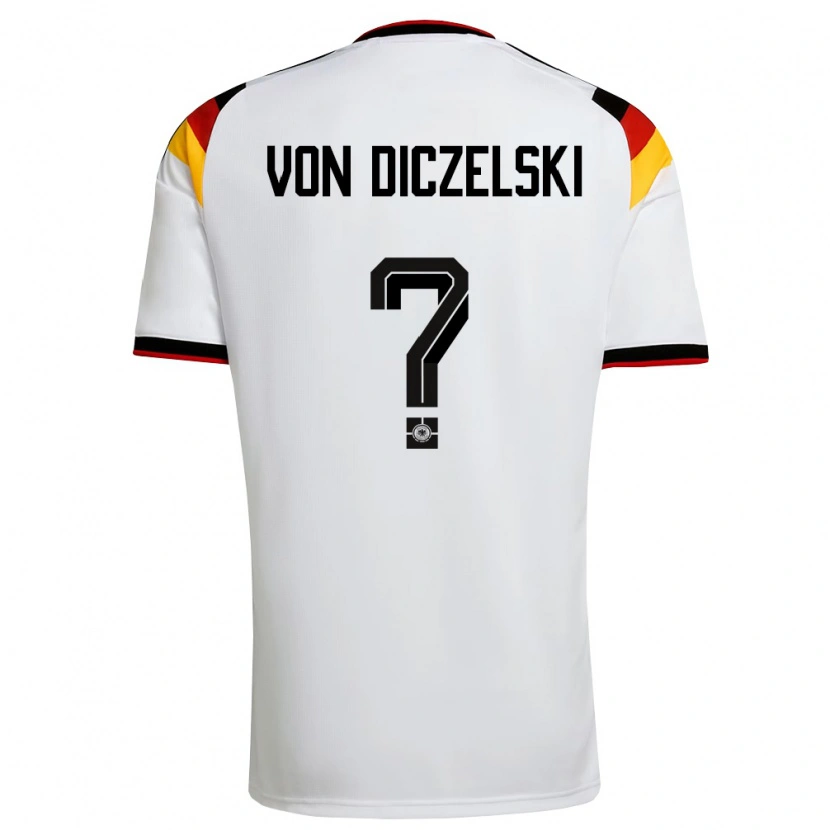 DanxenメンズドイツJannes Von Diczelski#0白 黒 赤ホームシャツ26-28ジャージーユニフォーム