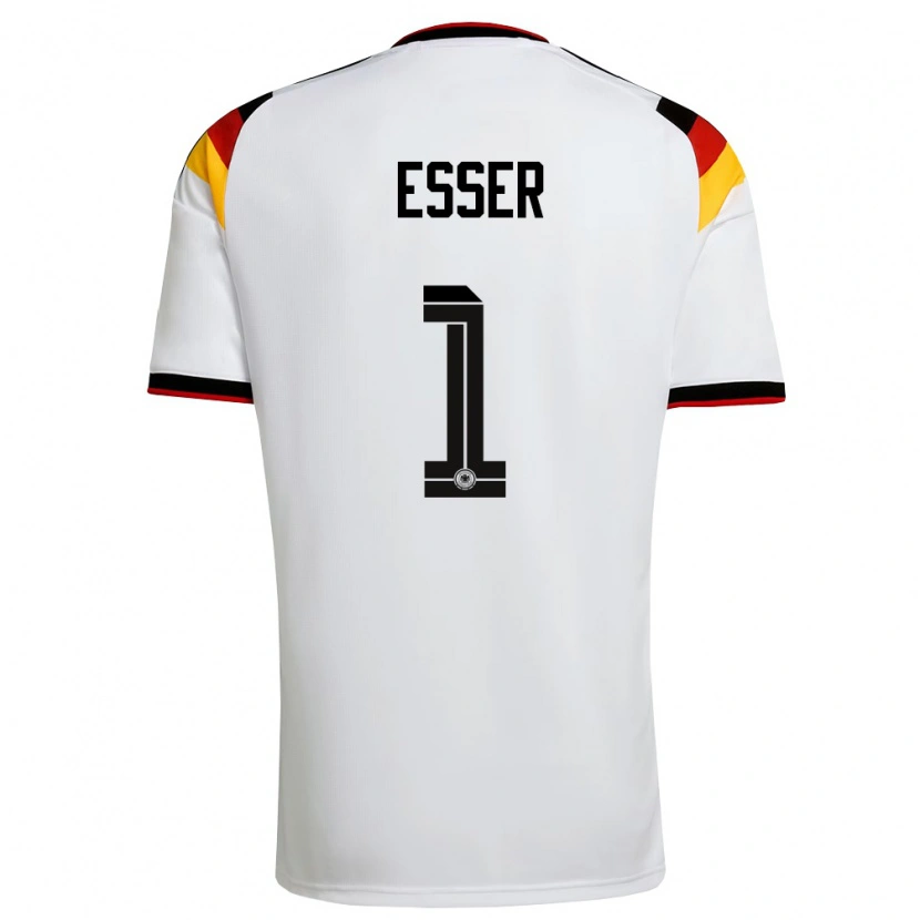 DanxenメンズドイツJacob Esser#1白 黒 赤ホームシャツ26-28ジャージーユニフォーム
