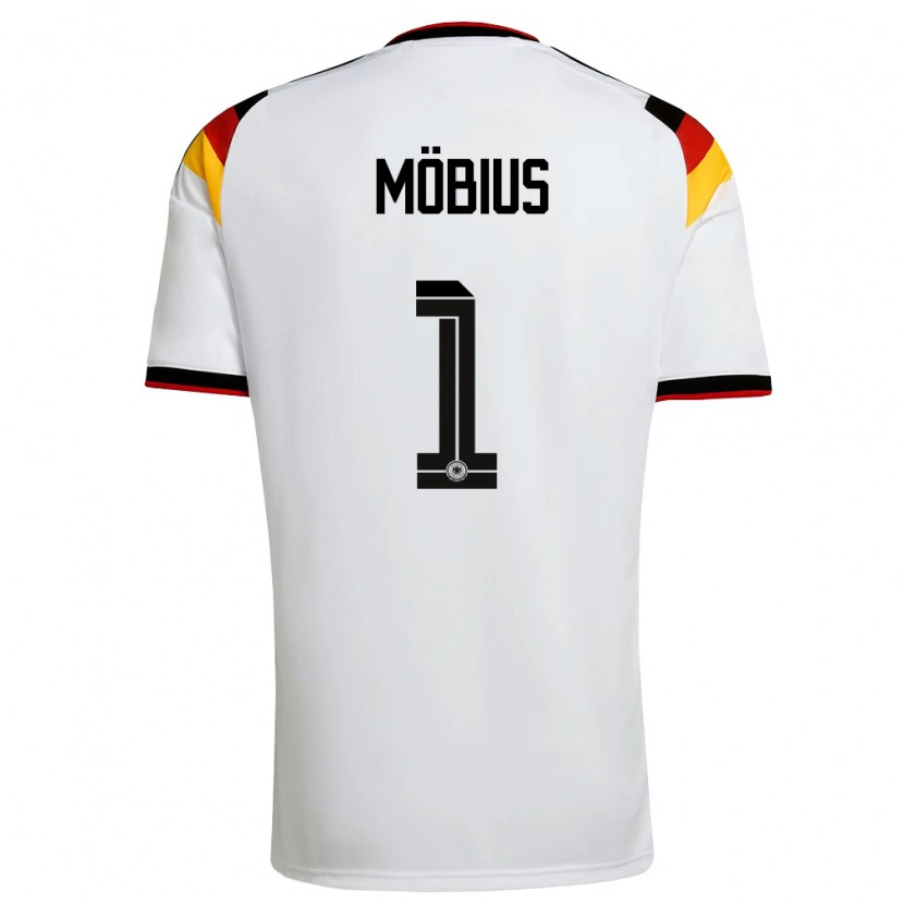 DanxenメンズドイツTjark Möbius#1白 黒 赤ホームシャツ26-28ジャージーユニフォーム