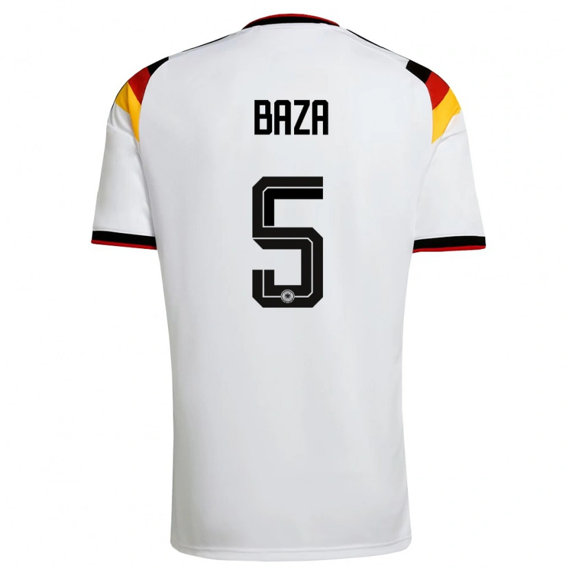 DanxenメンズドイツMikael Baza#5白 黒 赤ホームシャツ26-28ジャージーユニフォーム