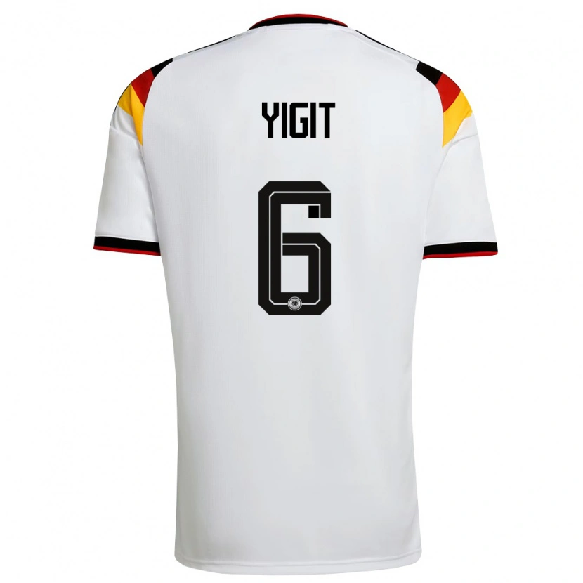 DanxenメンズドイツErtugrul Yigit#6白 黒 赤ホームシャツ26-28ジャージーユニフォーム