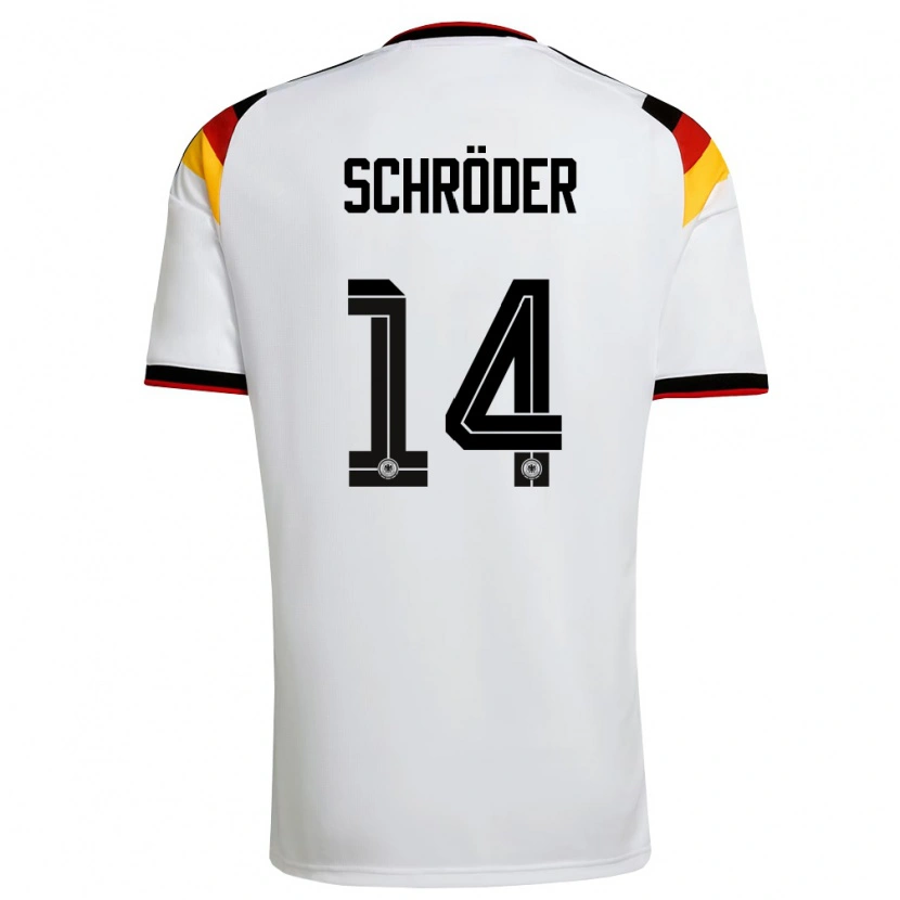DanxenメンズドイツFinn Schröder#14白 黒 赤ホームシャツ26-28ジャージーユニフォーム