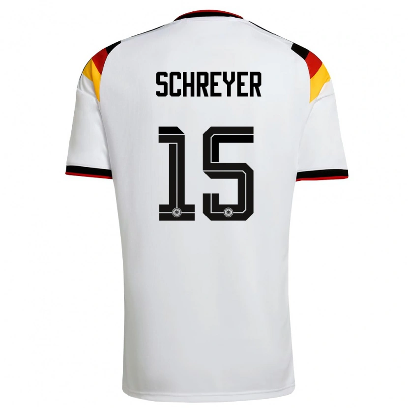 DanxenメンズドイツTim Schreyer#15白 黒 赤ホームシャツ26-28ジャージーユニフォーム