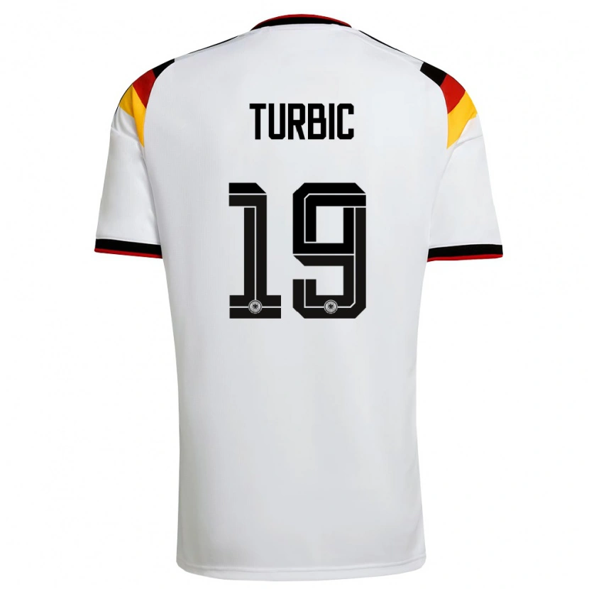 DanxenメンズドイツVedad Turbic#19白 黒 赤ホームシャツ26-28ジャージーユニフォーム