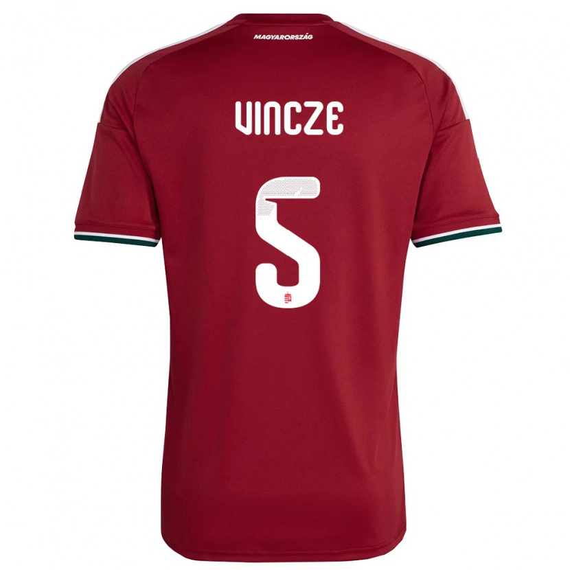 DanxenメンズハンガリーTamás Vincze#5赤 白 緑ホームシャツ26-28ジャージーユニフォーム