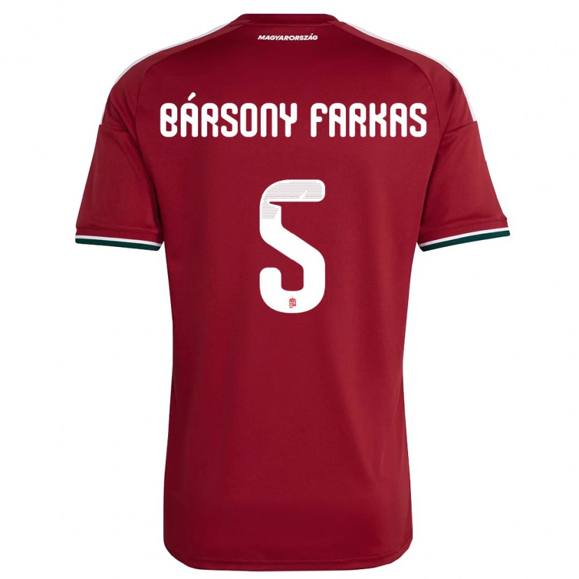 DanxenメンズハンガリーDániel Bársony Farkas#5赤 白 緑ホームシャツ26-28ジャージーユニフォーム