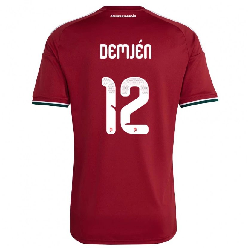 DanxenメンズハンガリーPatrik Demjén#12赤 白 緑ホームシャツ26-28ジャージーユニフォーム