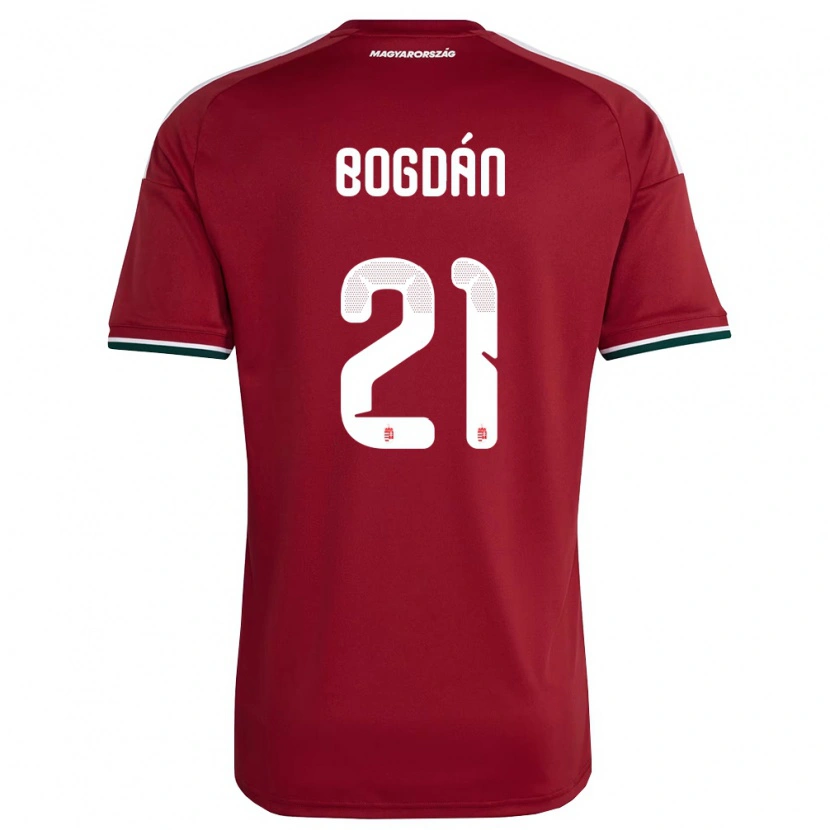 DanxenメンズハンガリーMartin Bogdán#21赤 白 緑ホームシャツ26-28ジャージーユニフォーム