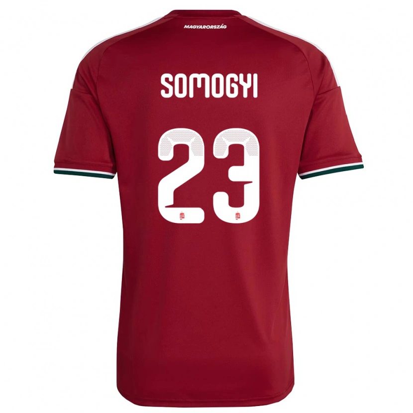 DanxenメンズハンガリーTamás Somogyi#23赤 白 緑ホームシャツ26-28ジャージーユニフォーム