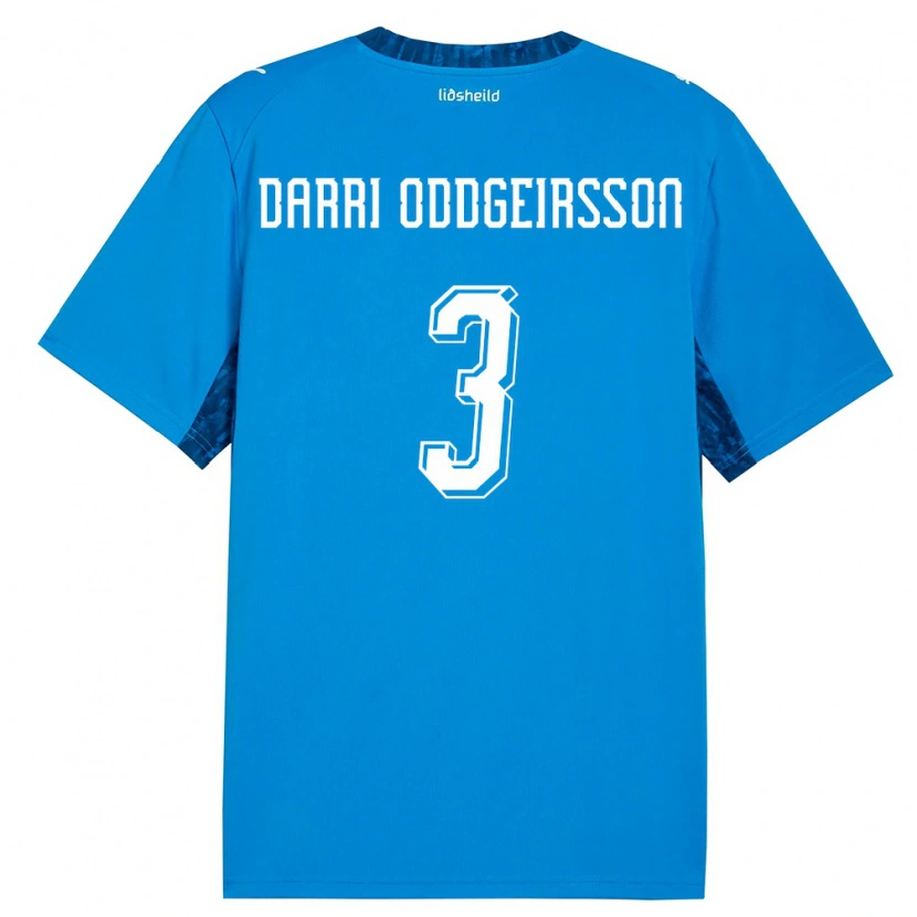 DanxenメンズアイスランドBjörn Darri Oddgeirsson#3青 紺ホームシャツ26-28ジャージーユニフォーム