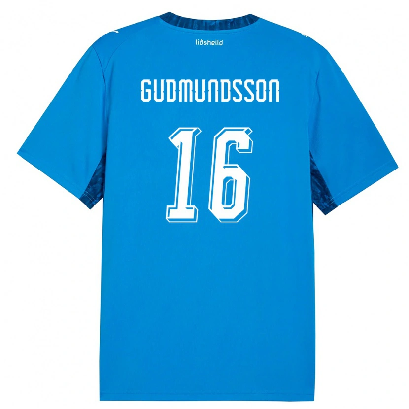 DanxenメンズアイスランドJón Breki Gudmundsson#16青 紺ホームシャツ26-28ジャージーユニフォーム