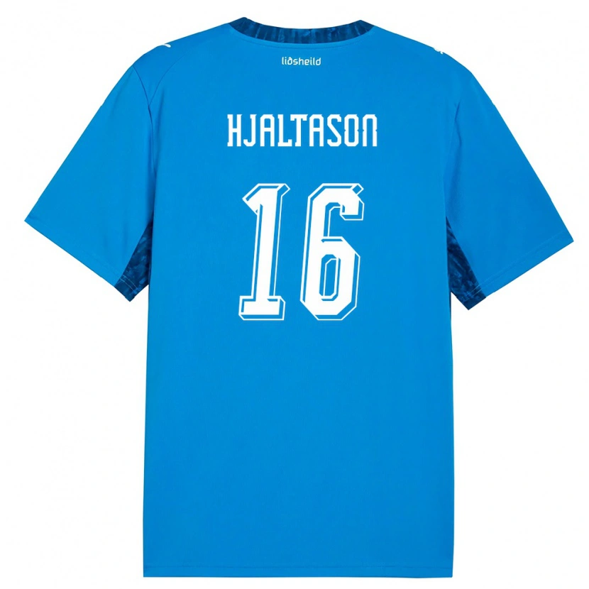DanxenメンズアイスランドKristian Hjaltason#16青 紺ホームシャツ26-28ジャージーユニフォーム