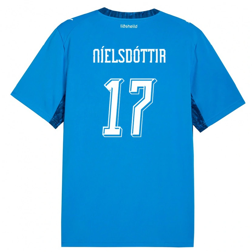 DanxenメンズアイスランドBryndís Arna Níelsdóttir#17青 紺ホームシャツ26-28ジャージーユニフォーム