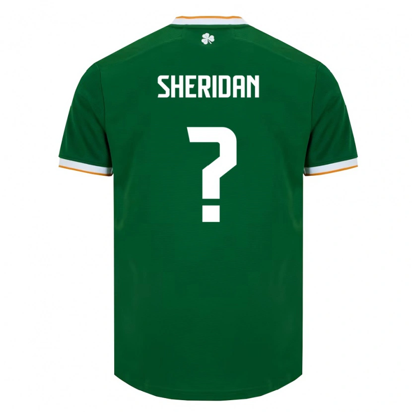 Danxenメンズアイルランド島Ryan Sheridan#0ダークグリーン 白ホームシャツ26-28ジャージーユニフォーム