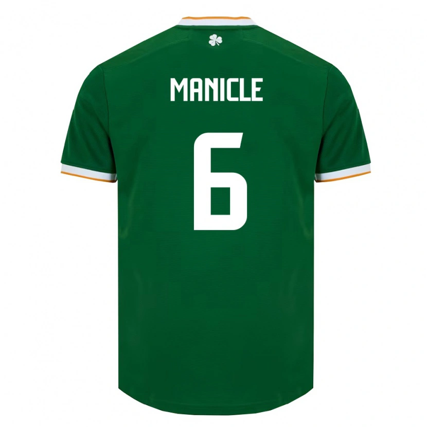 Danxenメンズアイルランド島Joe Manicle#6ダークグリーン 白ホームシャツ26-28ジャージーユニフォーム