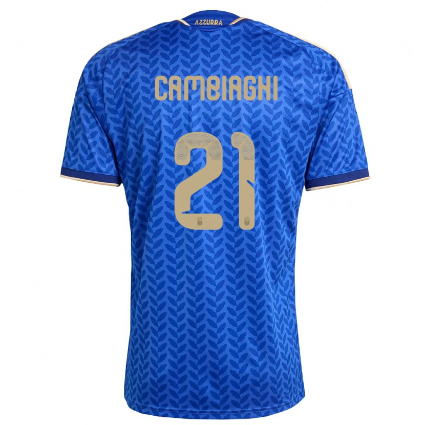 DanxenメンズイタリアMichela Cambiaghi#21青 紺 金ホームシャツ26-28ジャージーユニフォーム