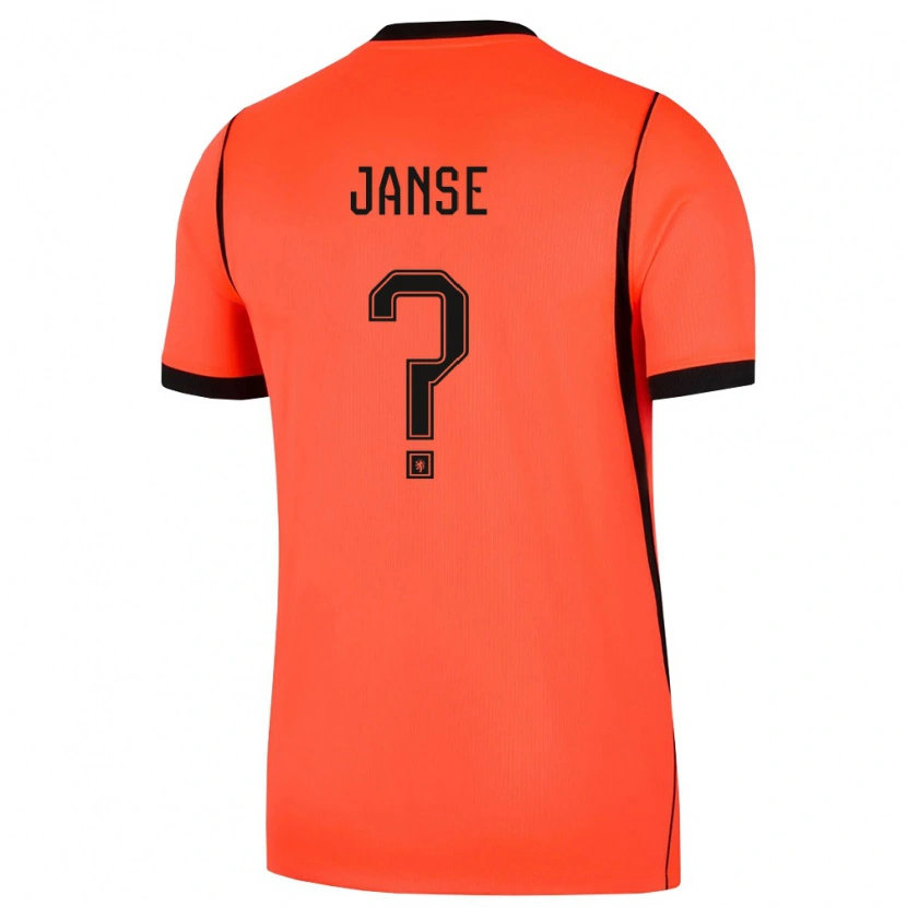 DanxenメンズオランダDies Janse#0オレンジ 黒ホームシャツ26-28ジャージーユニフォーム