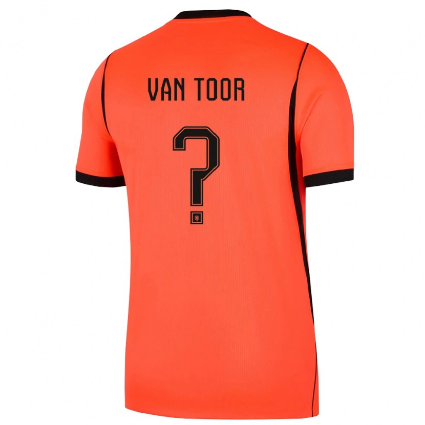 DanxenメンズオランダJulian Van Toor#0オレンジ 黒ホームシャツ26-28ジャージーユニフォーム
