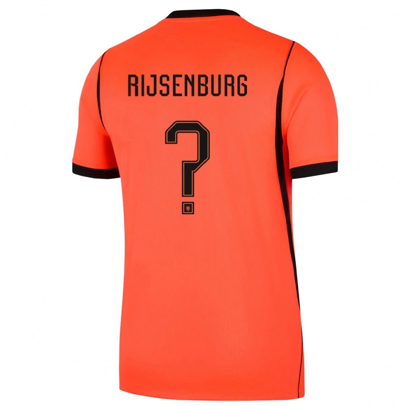 DanxenメンズオランダEphendrich Rijsenburg#0オレンジ 黒ホームシャツ26-28ジャージーユニフォーム