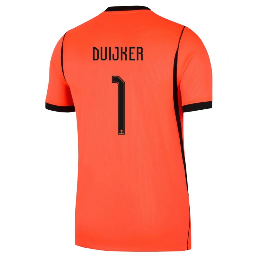 DanxenメンズオランダJaycen Duijker#1オレンジ 黒ホームシャツ26-28ジャージーユニフォーム