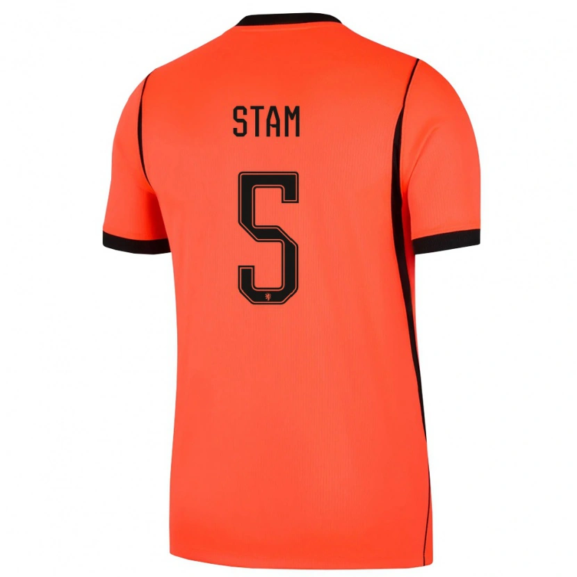 DanxenメンズオランダDyran Stam#5オレンジ 黒ホームシャツ26-28ジャージーユニフォーム