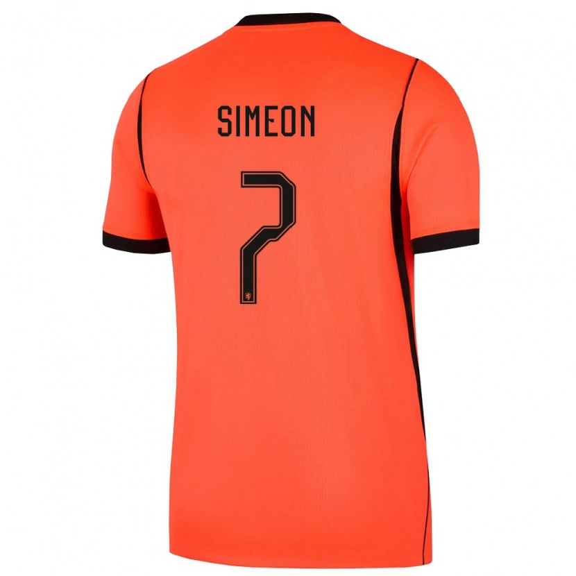 DanxenメンズオランダJeshurun Simeon#7オレンジ 黒ホームシャツ26-28ジャージーユニフォーム