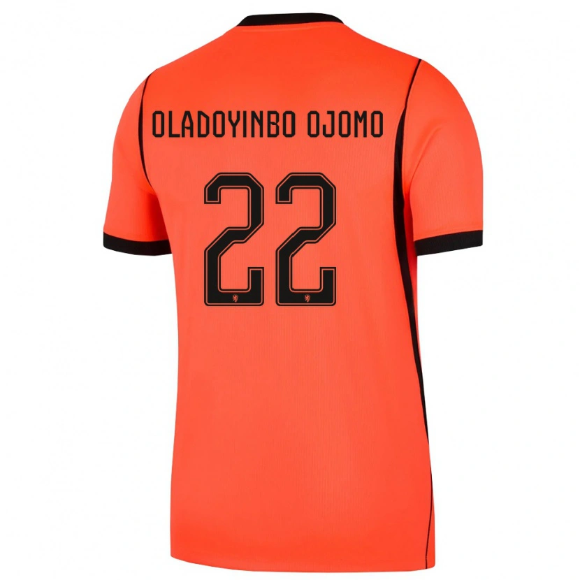 DanxenメンズオランダJeremiah Oladoyinbo Ojomo#22オレンジ 黒ホームシャツ26-28ジャージーユニフォーム