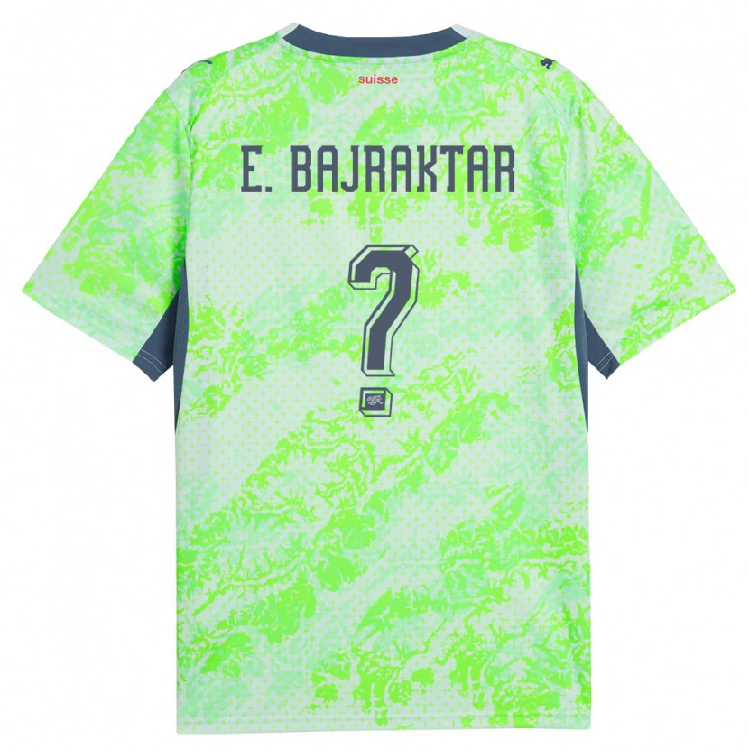 DanxenメンズスイスErblin Bajraktar#0緑 紺アウェイシャツ26-28ジャージーユニフォーム