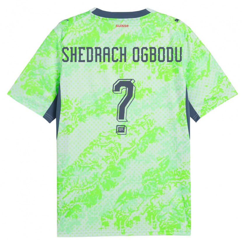 DanxenメンズスイスShedrach Ogbodu#0緑 紺アウェイシャツ26-28ジャージーユニフォーム