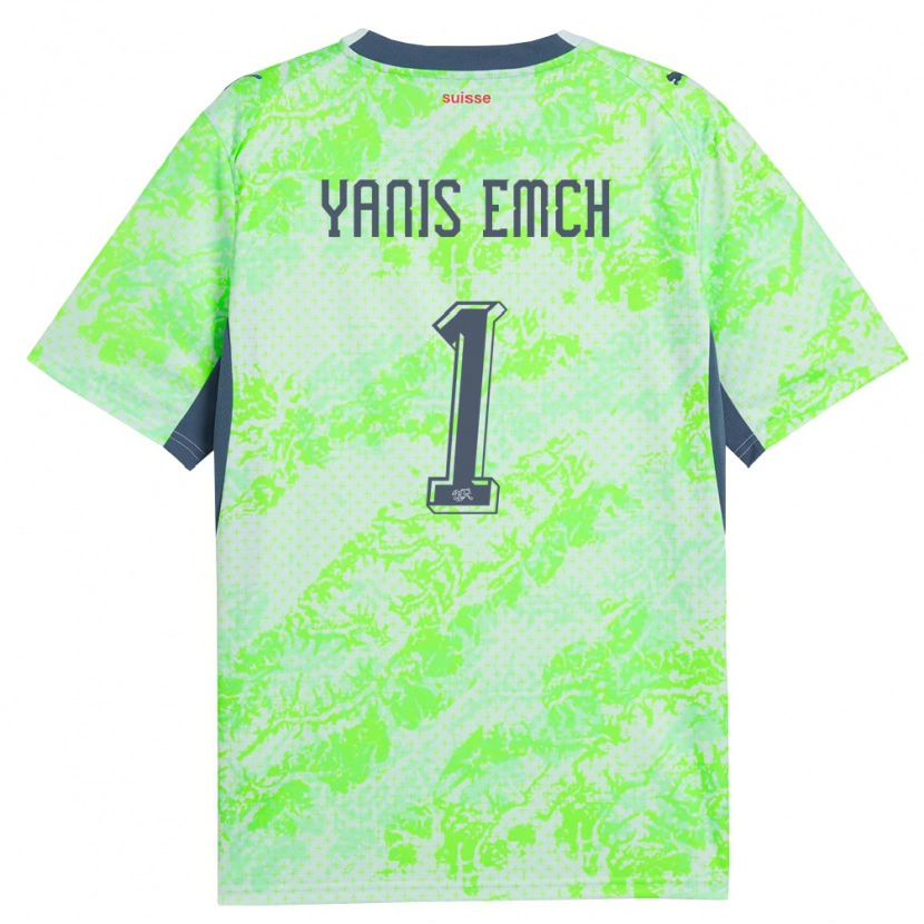 DanxenメンズスイスYanis Emch#1緑 紺アウェイシャツ26-28ジャージーユニフォーム