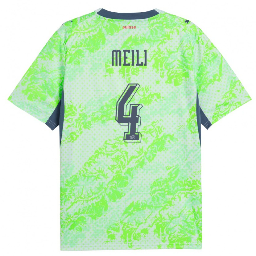 DanxenメンズスイスEzequiel Meili#4緑 紺アウェイシャツ26-28ジャージーユニフォーム