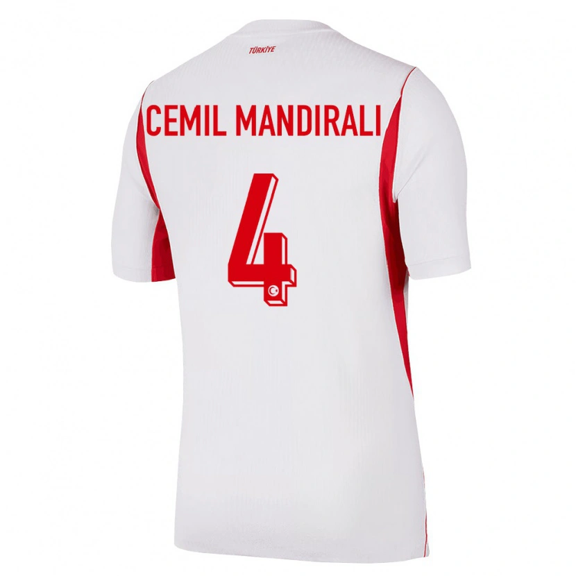 DanxenメンズトルコEge Cemil Mandıralı#4白 赤 バーガンディアウェイシャツ26-28ジャージーユニフォーム