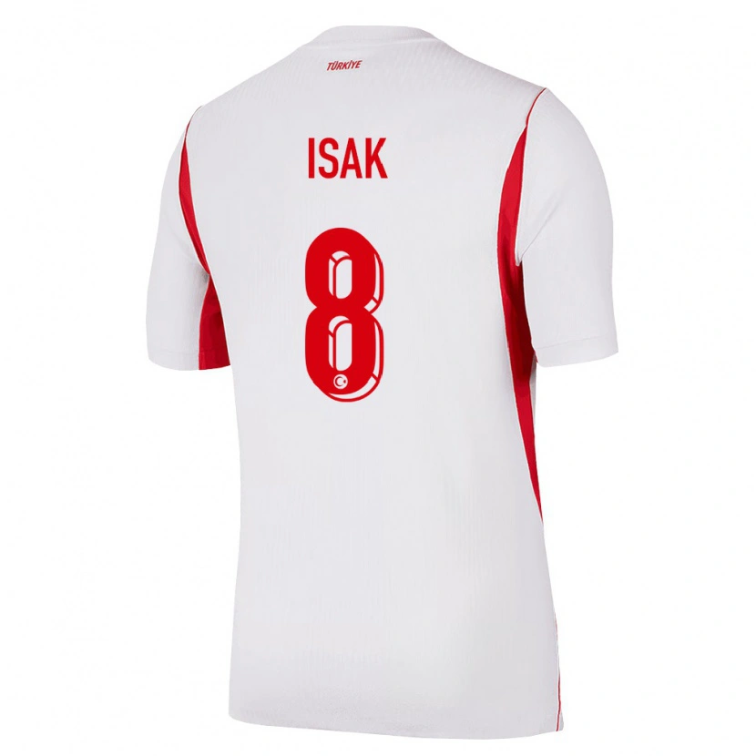 Danxenメンズトルコイサク・ヴラル#8白 赤 バーガンディアウェイシャツ26-28ジャージーユニフォーム