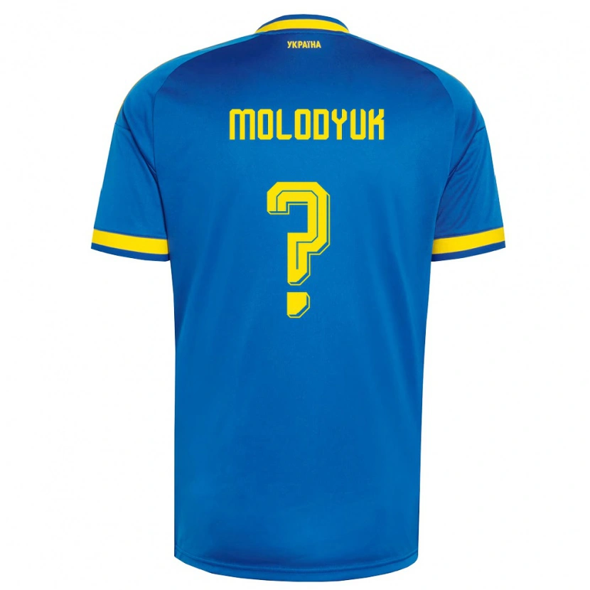 DanxenメンズウクライナYelyzaveta Molodyuk#0青 黄 紺アウェイシャツ26-28ジャージーユニフォーム