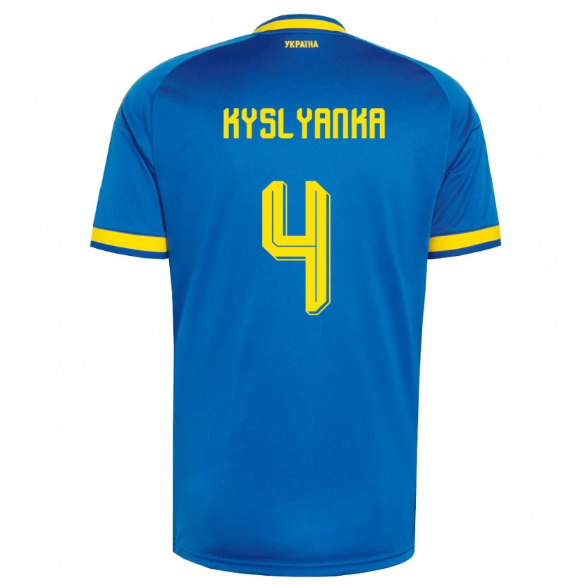 DanxenメンズウクライナKostyantyn Kyslyanka#4青 黄 紺アウェイシャツ26-28ジャージーユニフォーム