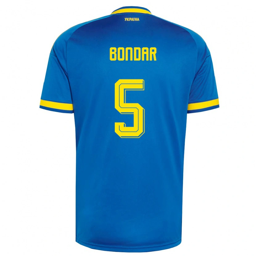 Danxenメンズウクライナヴァレリー・ボンダル#5青 黄 紺アウェイシャツ26-28ジャージーユニフォーム