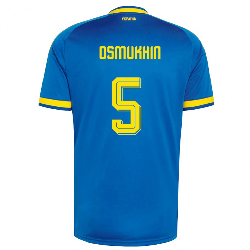 DanxenメンズウクライナZakhar Osmukhin#5青 黄 紺アウェイシャツ26-28ジャージーユニフォーム