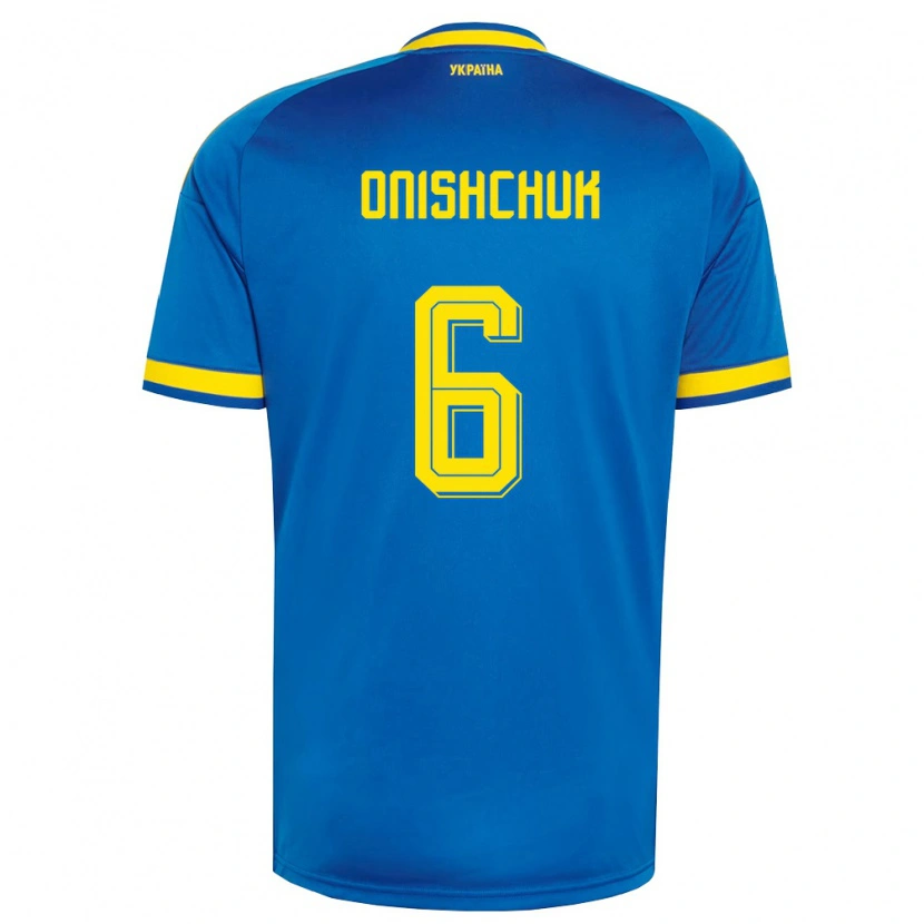 DanxenメンズウクライナYegor Onishchuk#6青 黄 紺アウェイシャツ26-28ジャージーユニフォーム