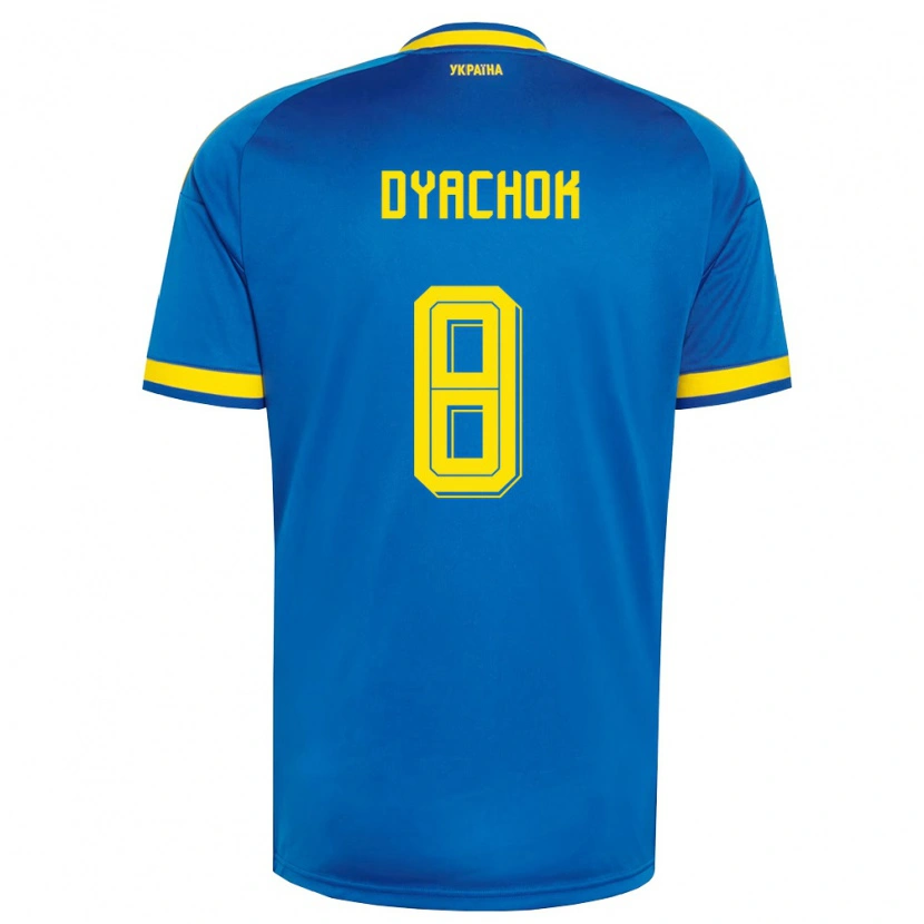 DanxenメンズウクライナDanylo Dyachok#8青 黄 紺アウェイシャツ26-28ジャージーユニフォーム