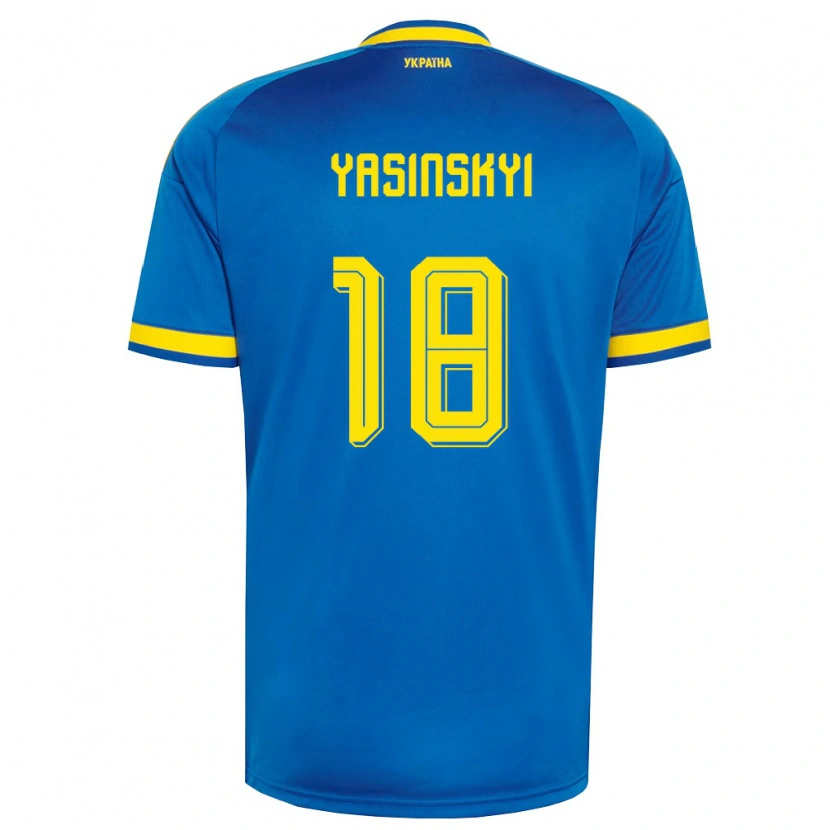 DanxenメンズウクライナVolodymyr Yasinskyi#18青 黄 紺アウェイシャツ26-28ジャージーユニフォーム