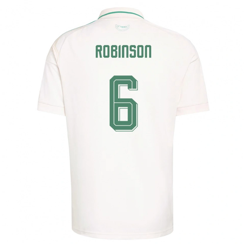 DanxenメンズウェールズMilo Robinson#6白 茶 緑アウェイシャツ26-28ジャージーユニフォーム