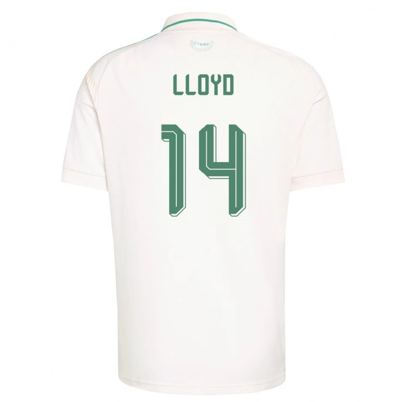 DanxenメンズウェールズOliver Lloyd#14白 茶 緑アウェイシャツ26-28ジャージーユニフォーム