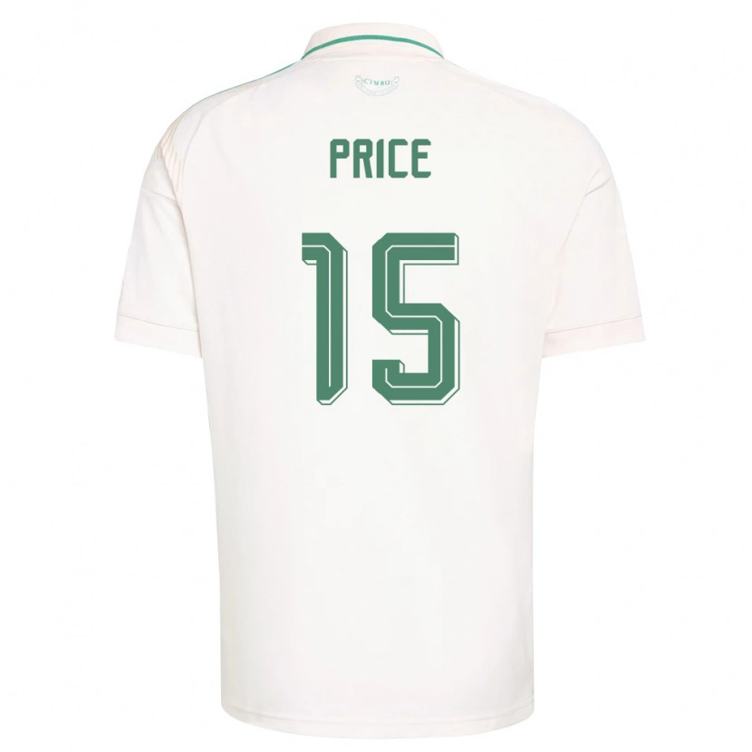 DanxenメンズウェールズTom Price#15白 茶 緑アウェイシャツ26-28ジャージーユニフォーム