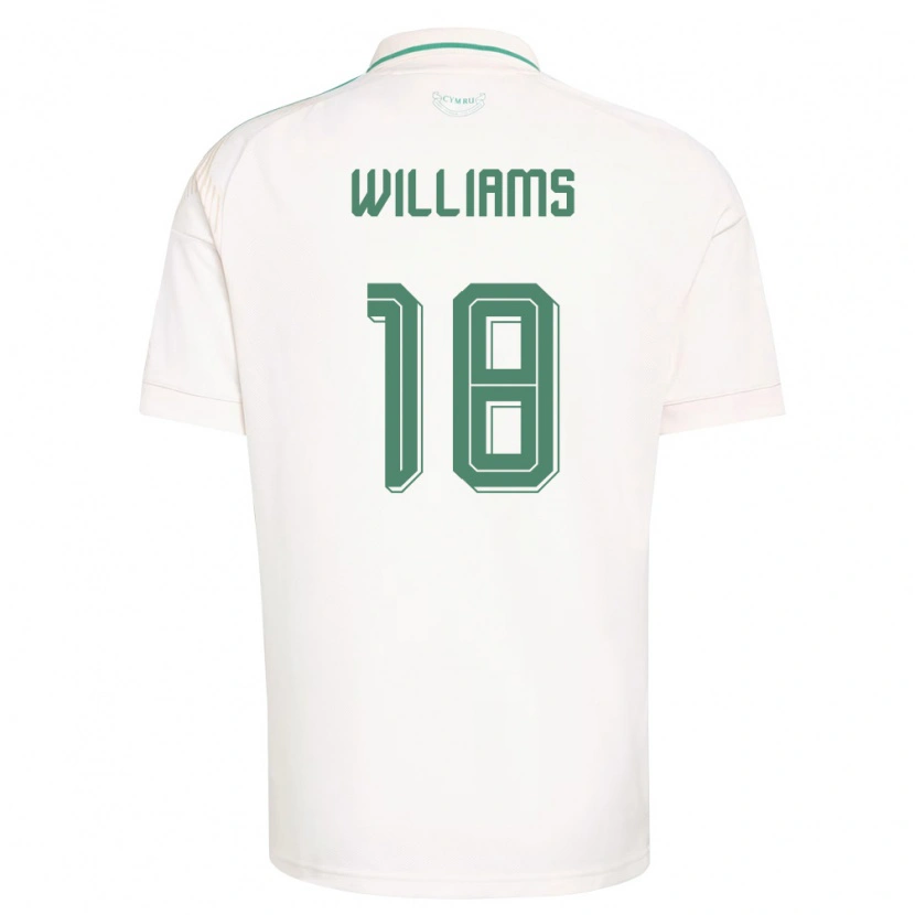 DanxenメンズウェールズJosh Williams#18白 茶 緑アウェイシャツ26-28ジャージーユニフォーム